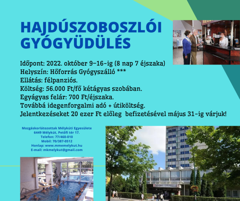 HAJDÚSZOBOSZLÓI GYÓGYÜDÜLÉS